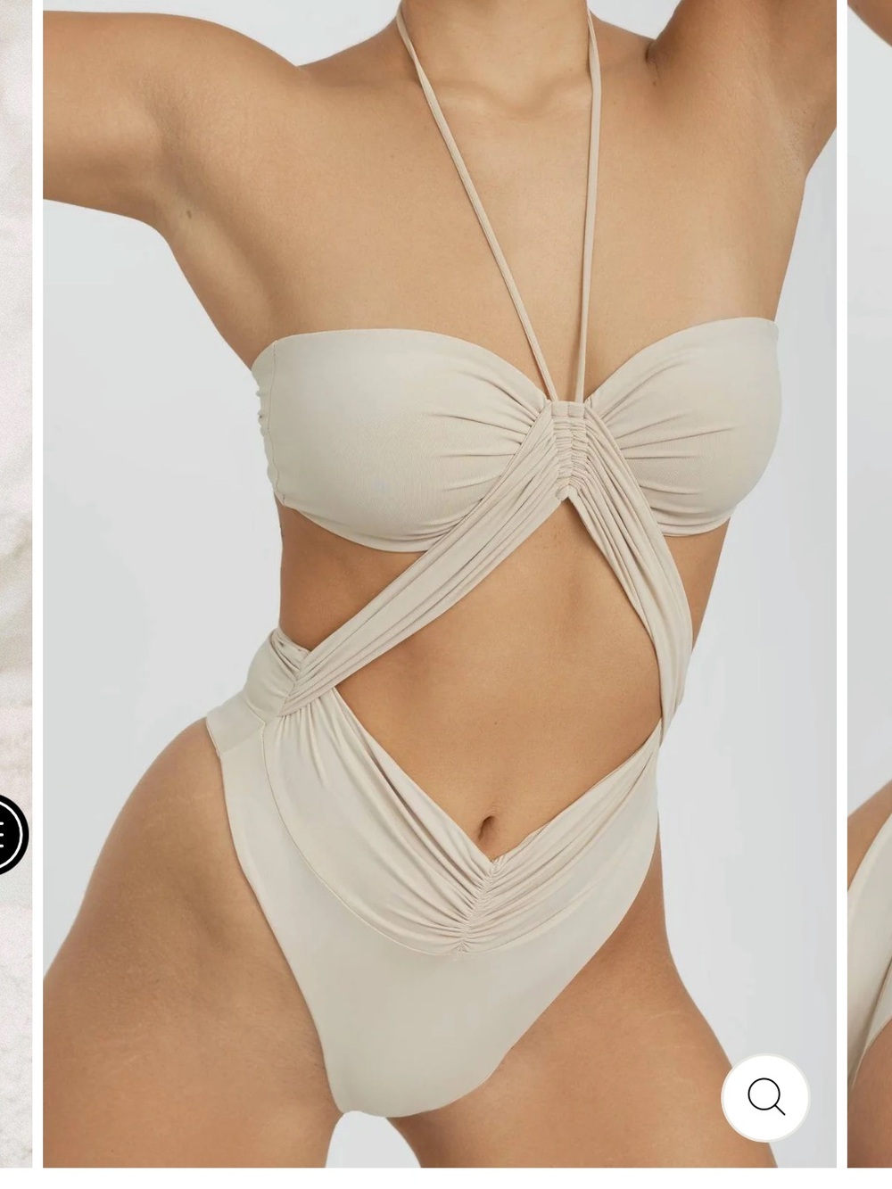 Riot swim phoenix Cream Cutout One-Piece Swimsuit